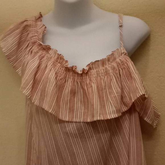 Sweet Wanderer Striped One Shoulder Top - Picture 2 of 10